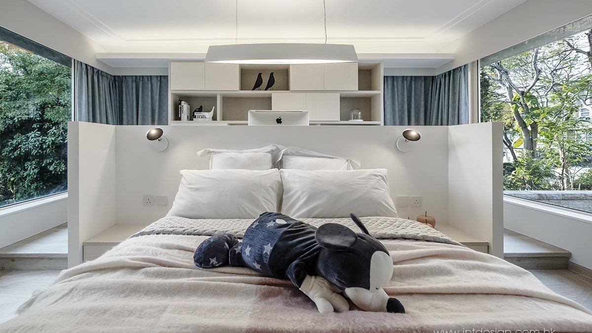 Open Headboard Design in St Andrew's Place's Bedroom