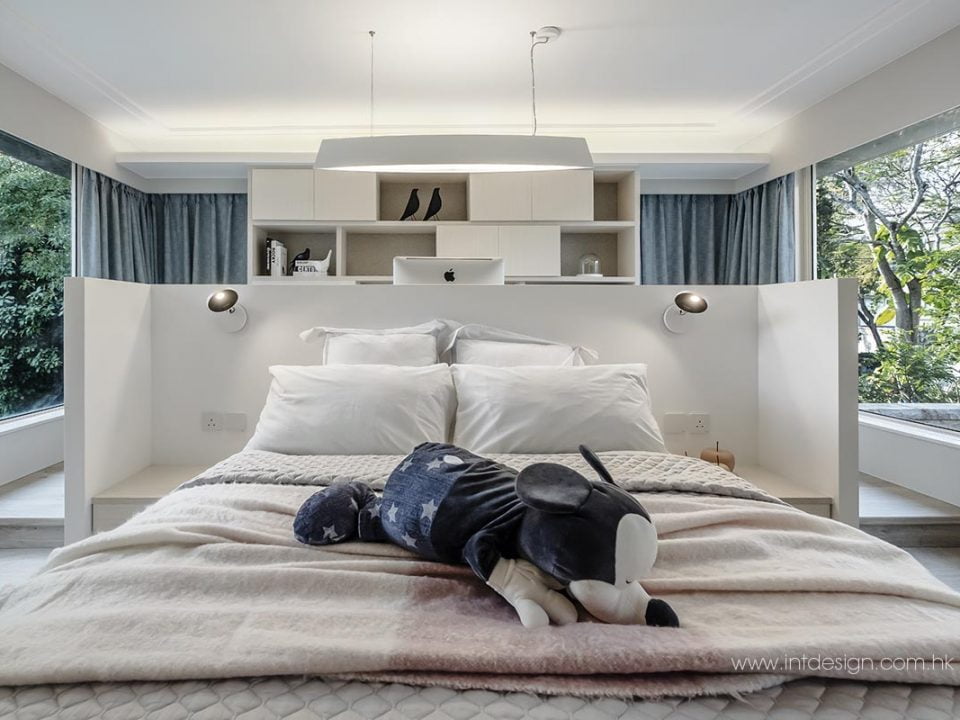 Open Headboard Design in St Andrew's Place's Bedroom